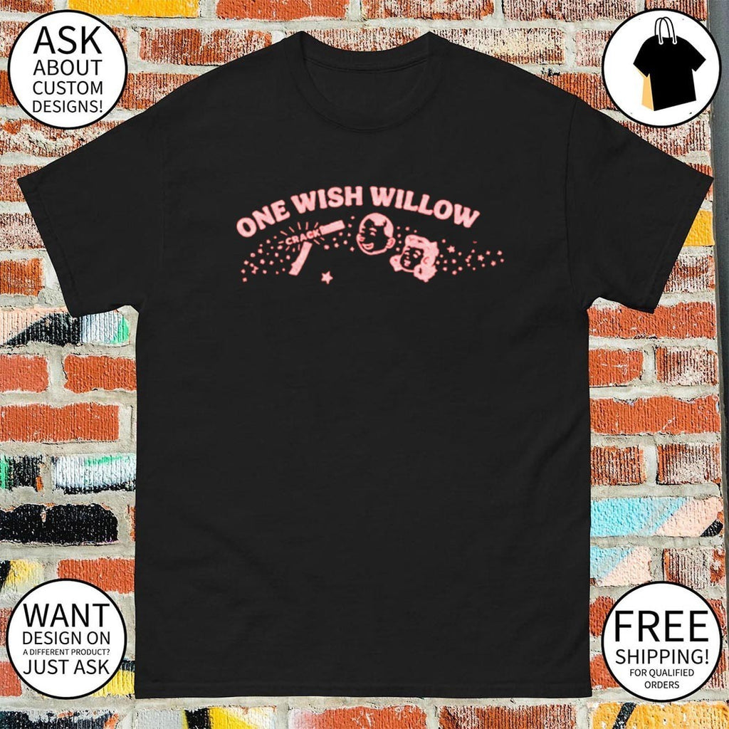 Obsession One Wish Willow illustration on a bright red shirt
