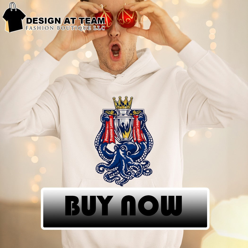 Octopus holding Trophy Arsenal Premier League 2026 shirt