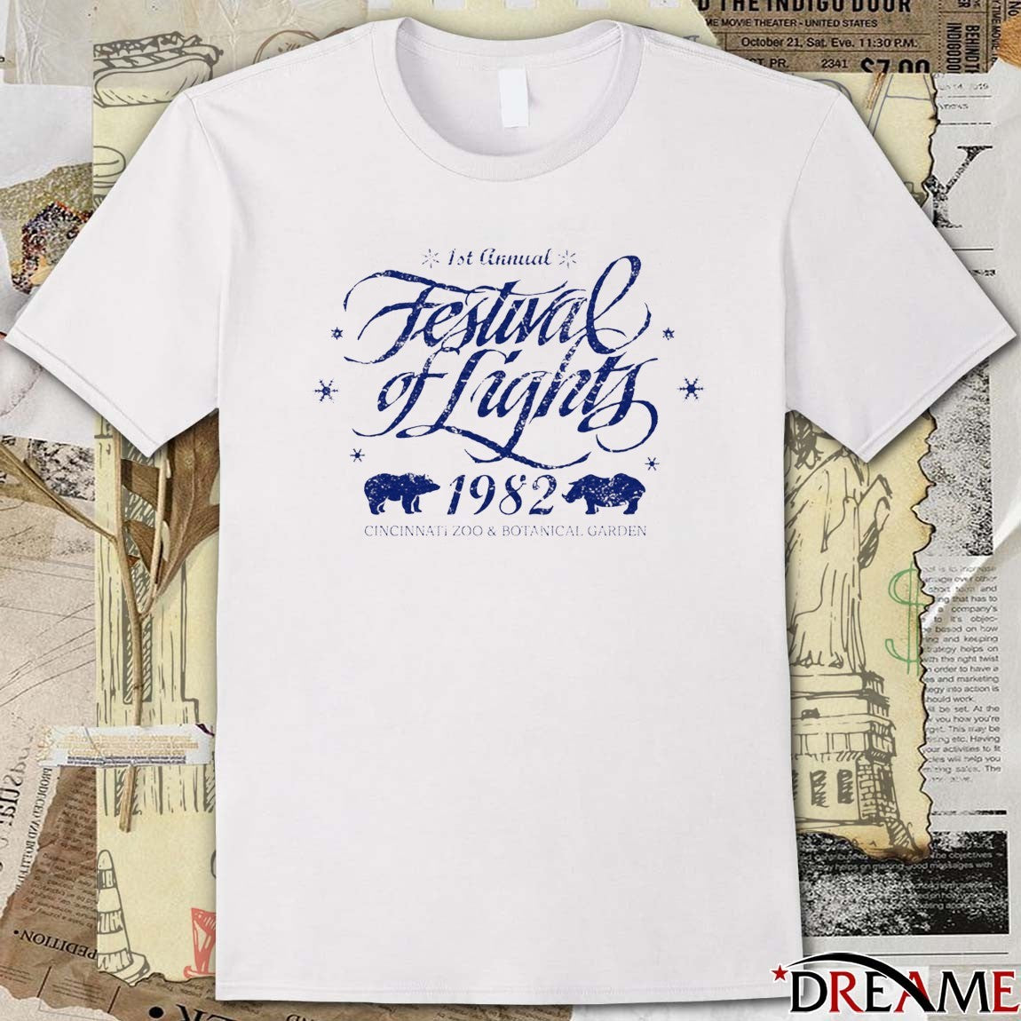 1st Annual Festival of Lights 1982 Cincinnati Zoo & Botanical Garden t-shirt