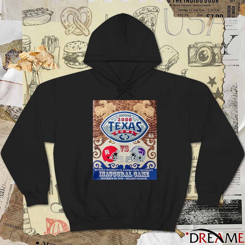 2006 Texas Bowl Rutgers Scarlet Knights Vs Kansas State Wildcats Inaugural Game Reliant Stadium Poster t-shirt