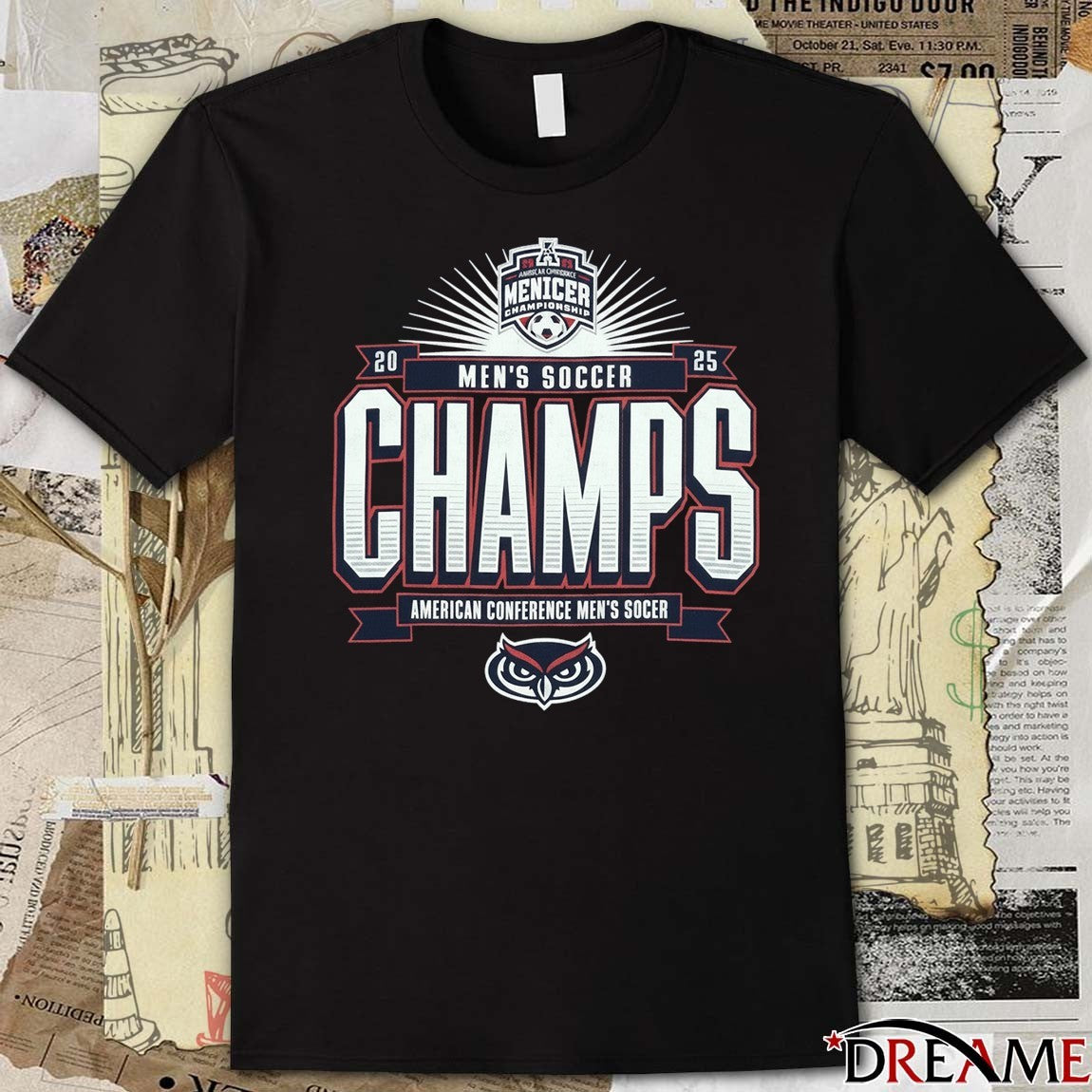 2025 American Conference Men’s Soccer Champs Florida Alantic Owls t-shirt