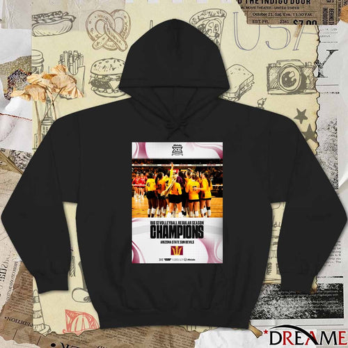 2025 Back To Back Big 12 Volleyball Regular Season Champions Arizona State Sun Devils Poster t-shirt