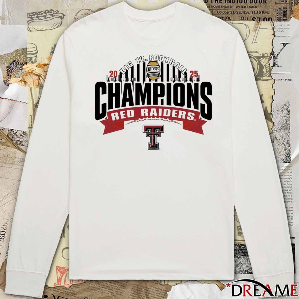 2025 Big 12 Football Champions Texas Tech Red Raiders t-shirt