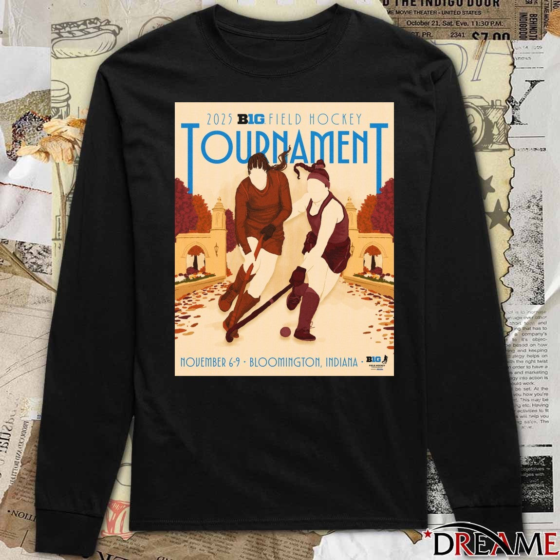 2025 Big Ten Field Hockey Tournament November 6-9 2025 Bloomington Indiana Poster t-shirt