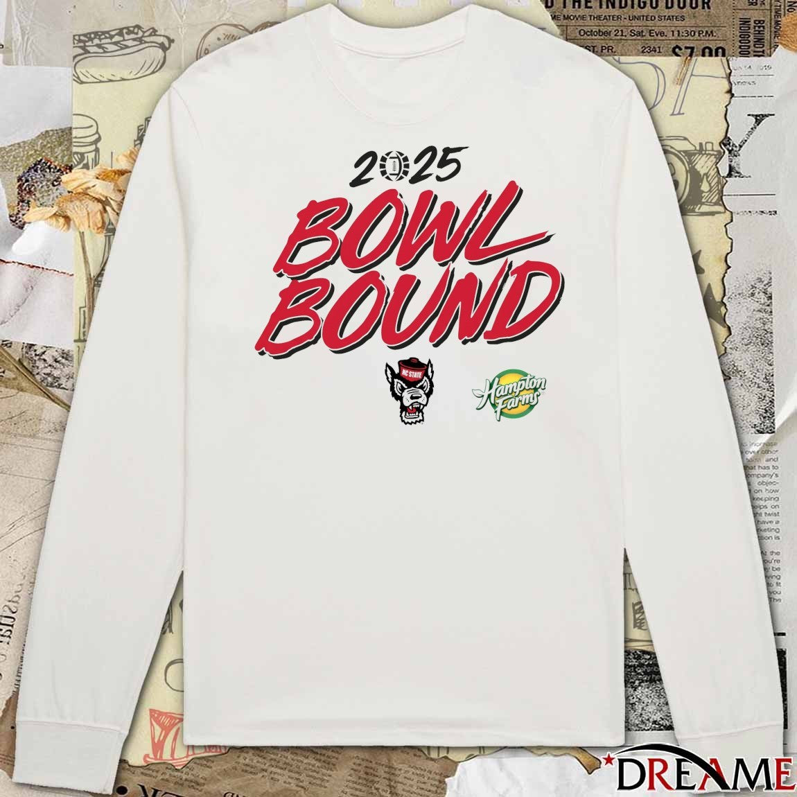 2025 Bowl Bound North Carolina State Wolfpack Hampton Farms t-shirt