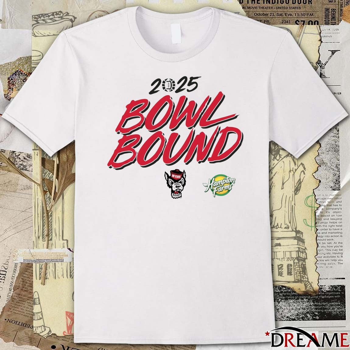 2025 Bowl Bound North Carolina State Wolfpack Hampton Farms t-shirt
