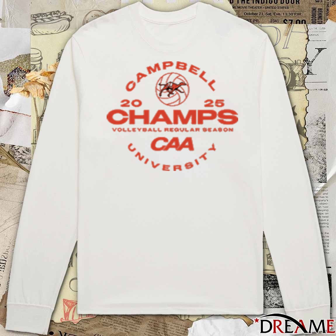 2025 Campbell Champs Volleyball Regular Season CAA University t-shirt
