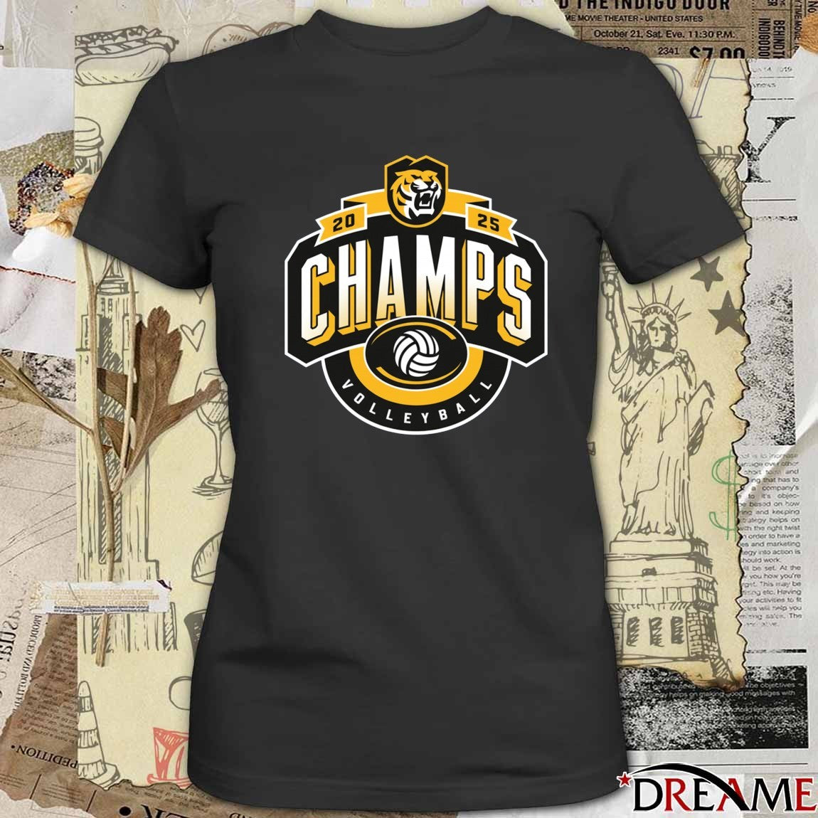 2025 Champs Colorado College Volleyball Logo t-shirt