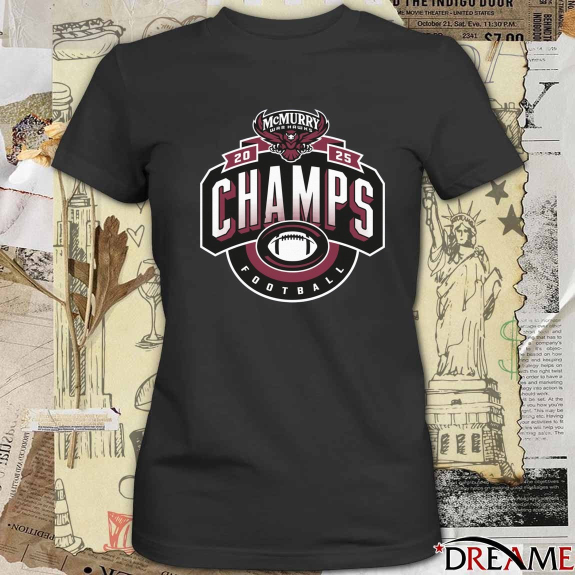 2025 Champs McMurry Football Logo t-shirt