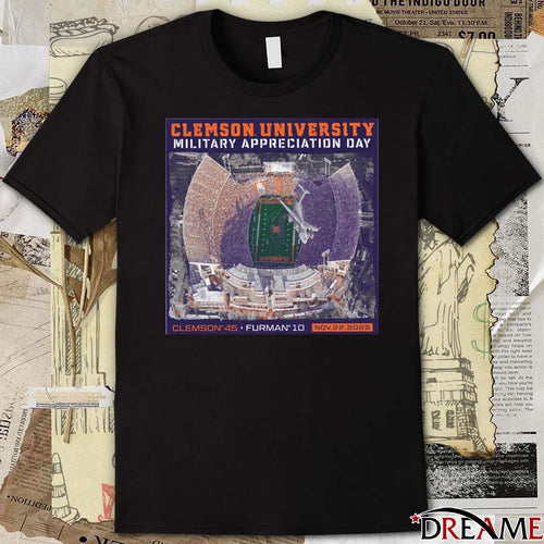 2025 Clemson University Military Appreciation Day Clemson 45 Furman 10 Nov 22 2025 Poster t-shirt