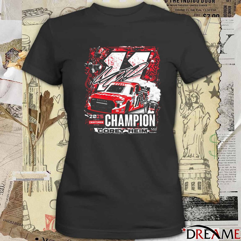 2025 Corey Heim Championship NASCAR Craftsman Truck Series Signature t-shirt
