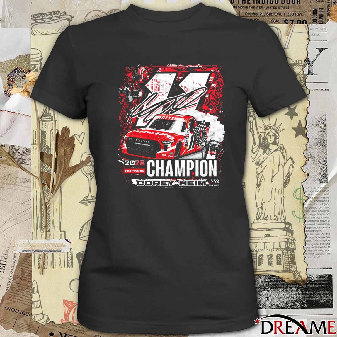 2025 Corey Heim Championship NASCAR Craftsman Truck Series Signature t-shirt