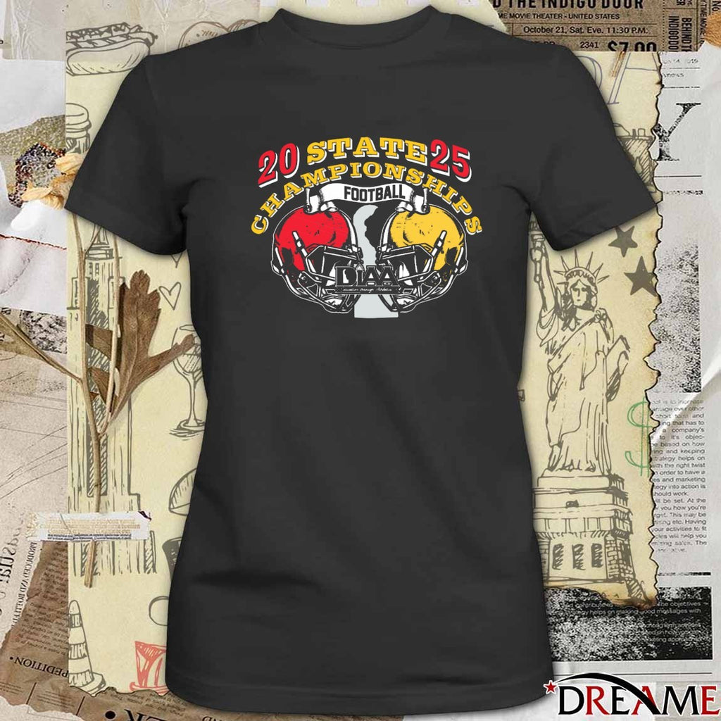 2025 DIAA Class 3A, 2A, and 1A Football State Championships t-shirt