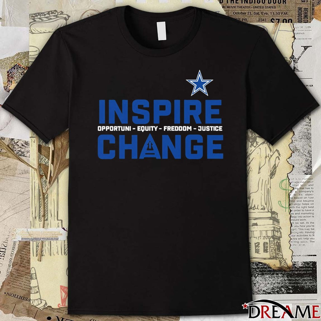 2025 Dallas Cowboys Inspire Change Opportunity Equity Freedom Justice t-shirt