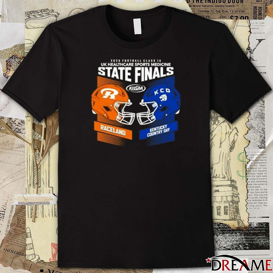 2025 Football Class 1A KHSAA UK Healthcare Sports Medicine State Finals Raceland Vs Kentucky Country Day Helmets t-shirt
