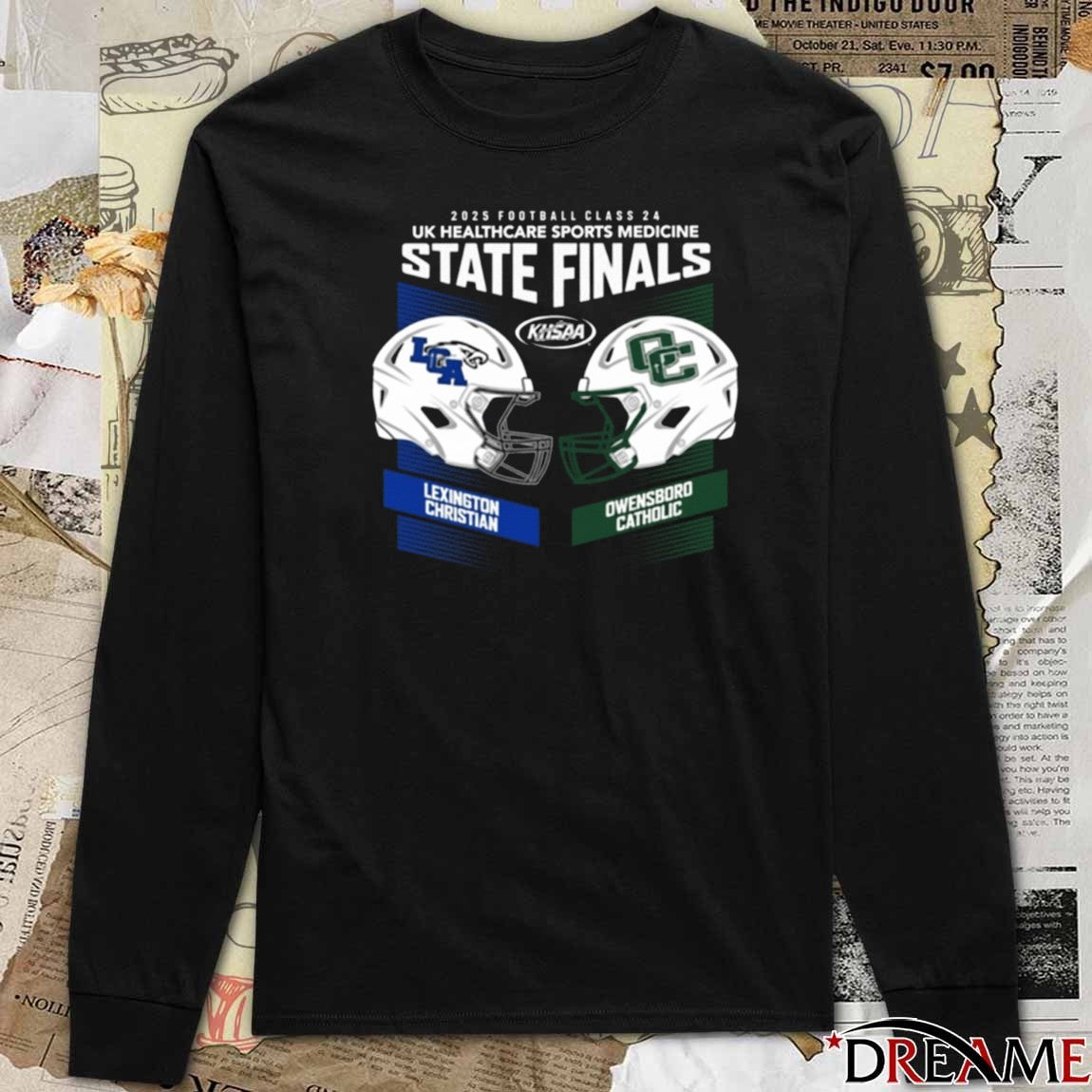 2025 Football Class 2A KHSAA UK Healthcare Sports Medicine State Finals Lexington Vs Owensboro Helmets t-shirt