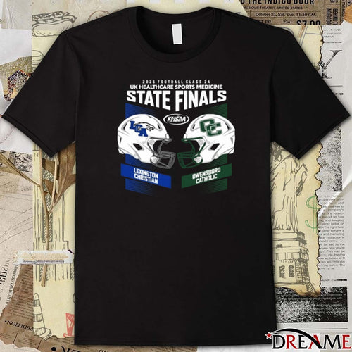 2025 Football Class 2A KHSAA UK Healthcare Sports Medicine State Finals Lexington Vs Owensboro Helmets t-shirt