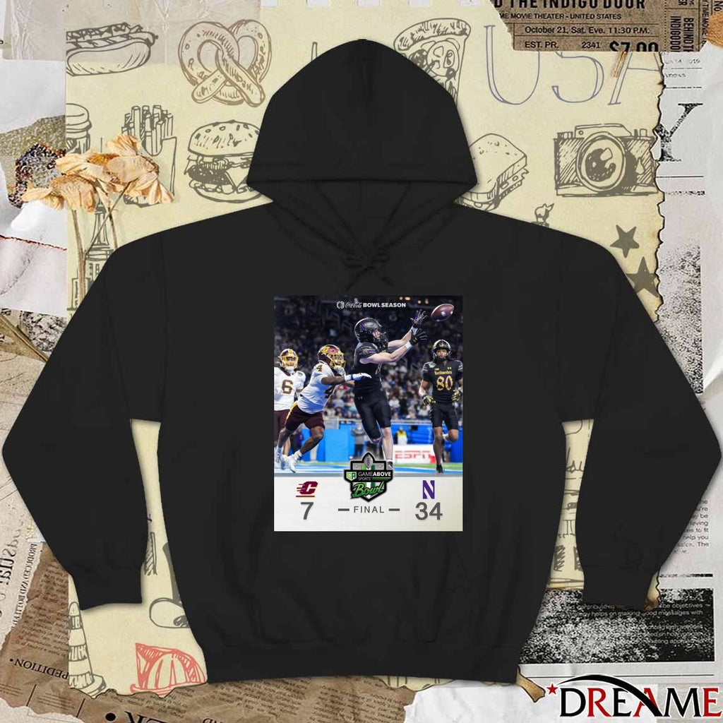 2025 GameAbove Sports Bowl Northwestern Wildcats defeat Central Michigan Chippewas final score 34-7 Poster t-shirt