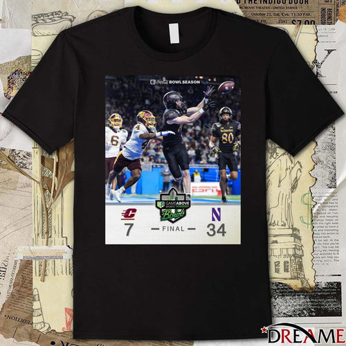 2025 GameAbove Sports Bowl Northwestern Wildcats defeat Central Michigan Chippewas final score 34-7 Poster t-shirt