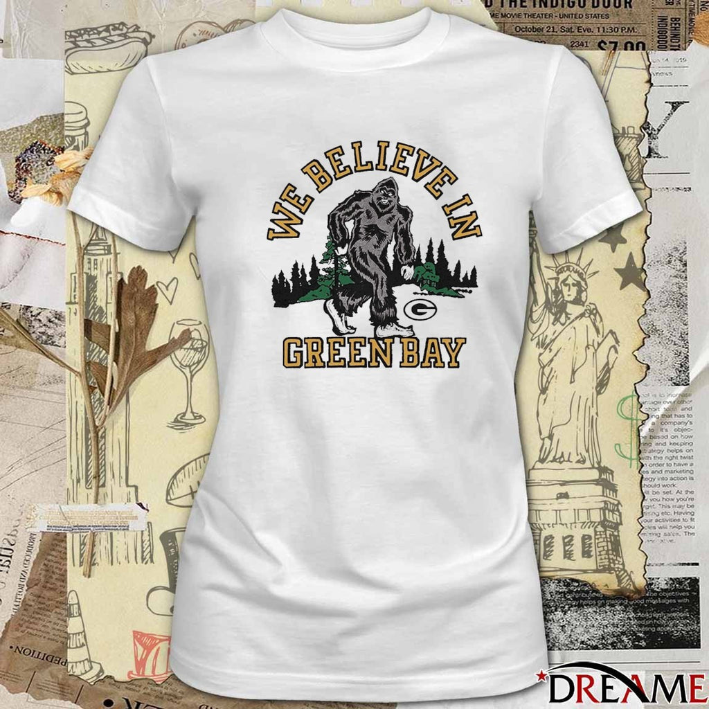 2025 Green Bay Packers Homage We Believe In Green Bay Bigfoot t-shirt