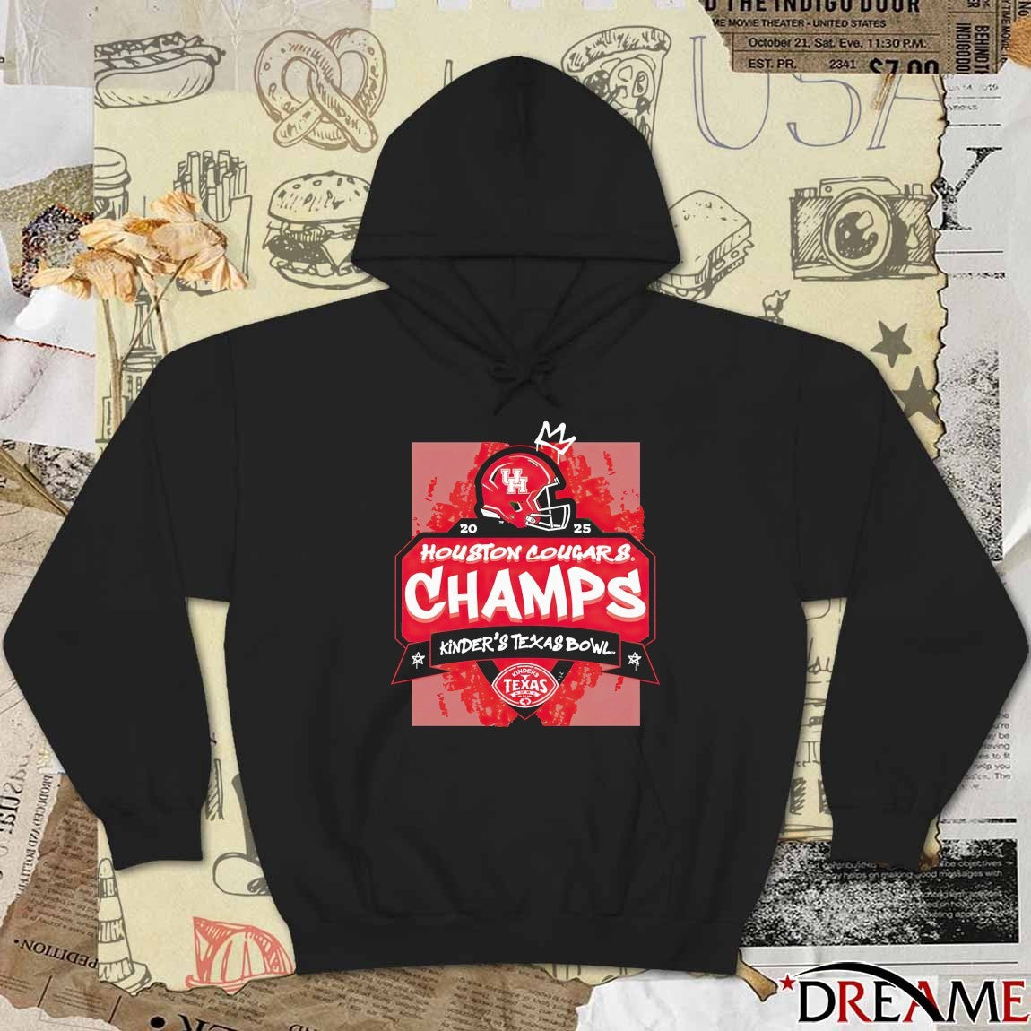 2025 Houston Cougars Kinder’s Texas Bowl Champions Helmets t-shirt