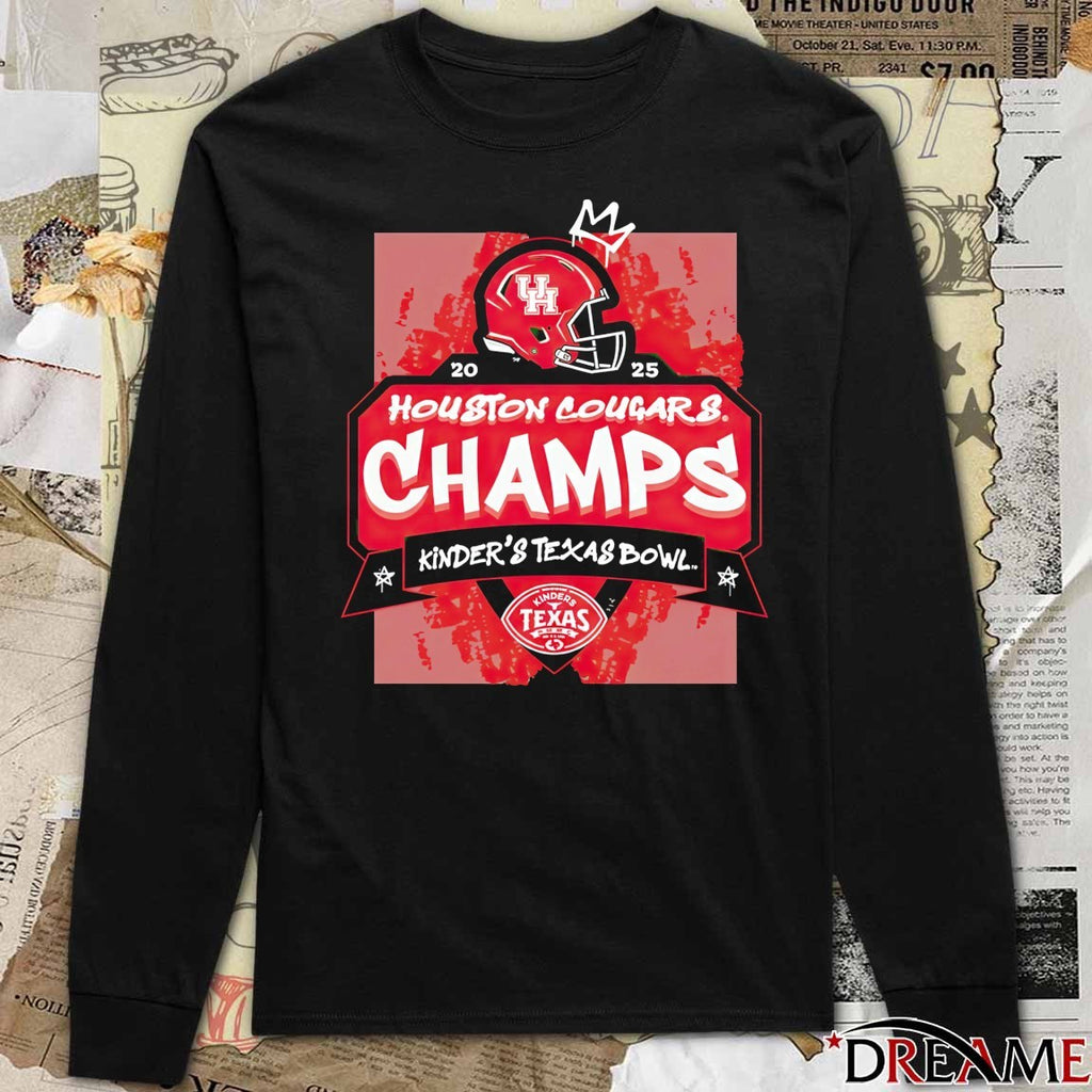 2025 Houston Cougars Kinder’s Texas Bowl Champions Helmets t-shirt