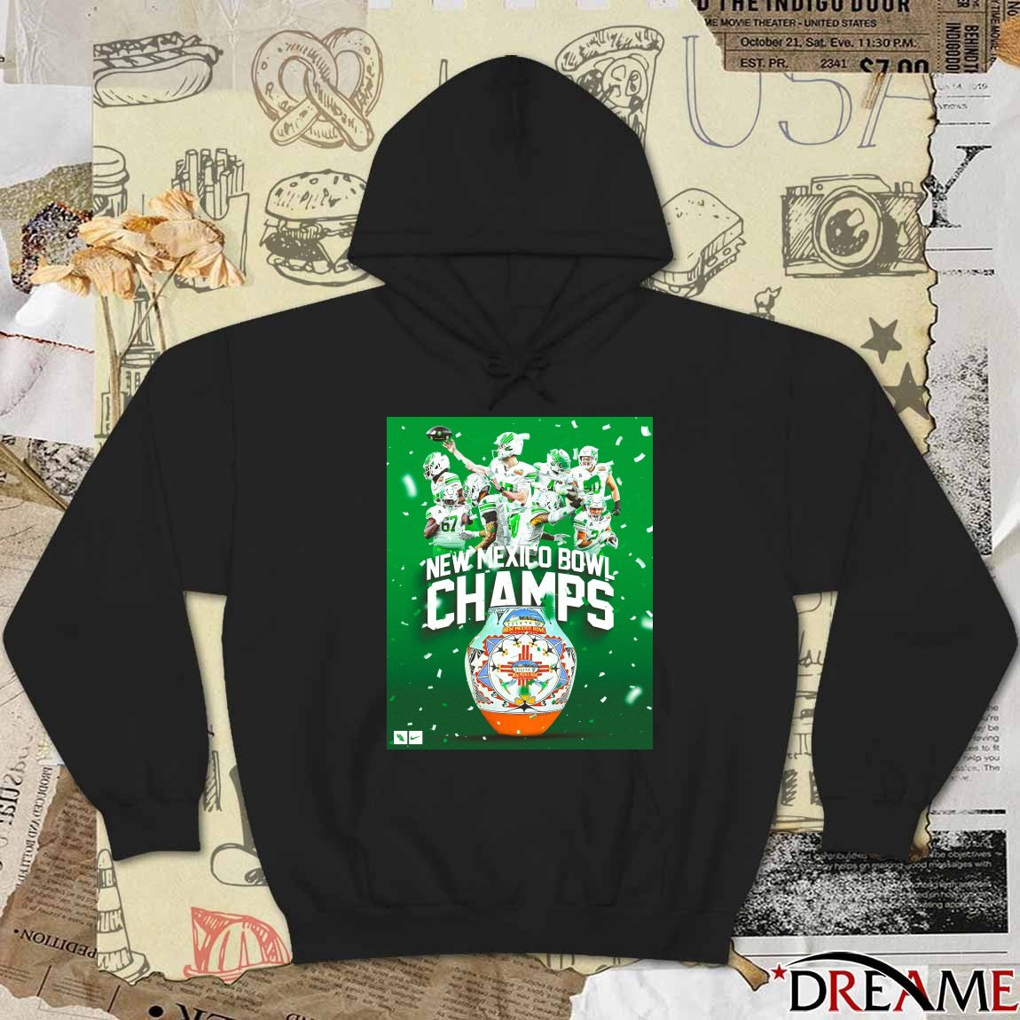 2025 Isleta New Mexico Bowl Champs North Texas Mean Green Poster t-shirt