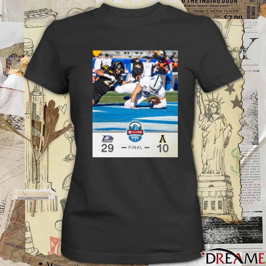 2025 JLab Birmingham Bowl Georgia Southern defeated Appalachian State final score 29-10 Poster t-shirt