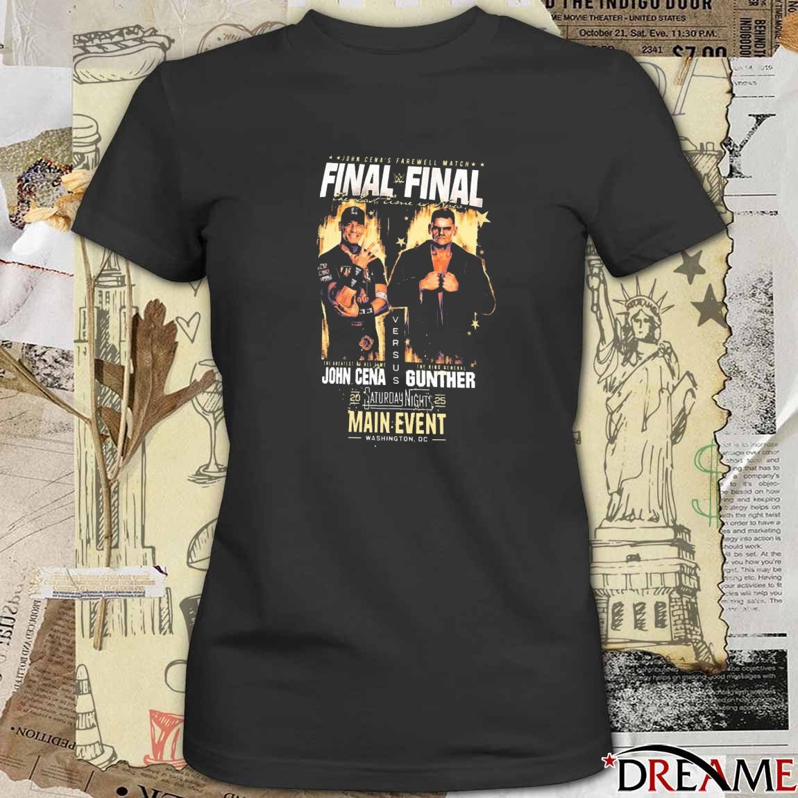 2025 John Cena Saturday Night’s Main Event Final Match Cena vs. Gunther Washington DC t-shirt
