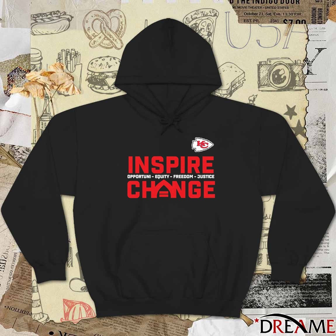 2025 Kansas City Chiefs Inspire Change Opportunity Equity Freedom Justice t-shirt