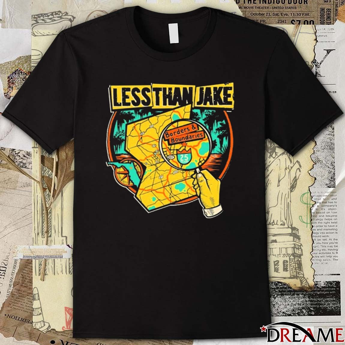 2025 Less Than Jake Borders and Boundaries Anniversary t-shirt