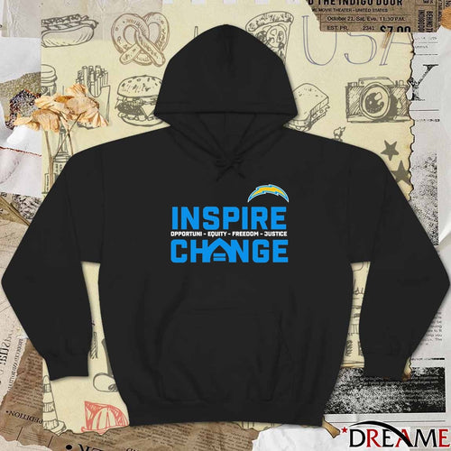 2025 Los Angeles Chargers Inspire Change Opportunity Equity Freedom Justice t-shirt