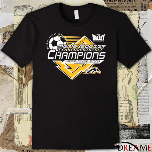 2025 Missouri Valley Conference Men’s Soccer Tournament Champions Western Michigan Broncos t-shirt