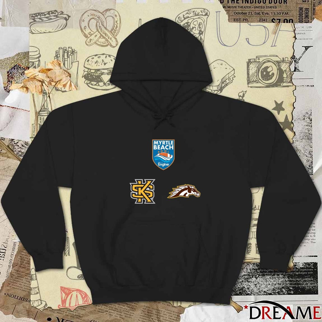 2025 Myrtle Beach Bowl Kennesaw State Owls Vs Western Michigan Broncos Dec 19 New Logos t-shirt