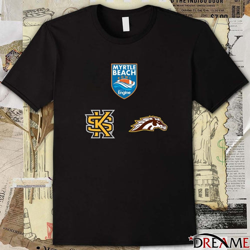 2025 Myrtle Beach Bowl Kennesaw State Owls Vs Western Michigan Broncos Dec 19 New Logos t-shirt
