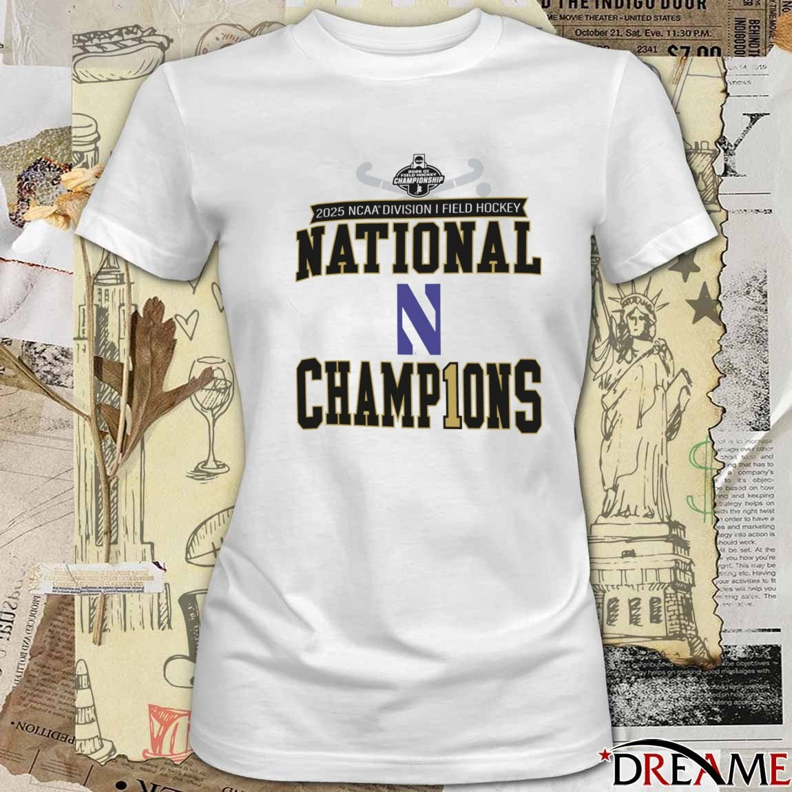 2025 NCAA Division I Field Hockey National Championship Champion Northwestern Wildcats t-shirt