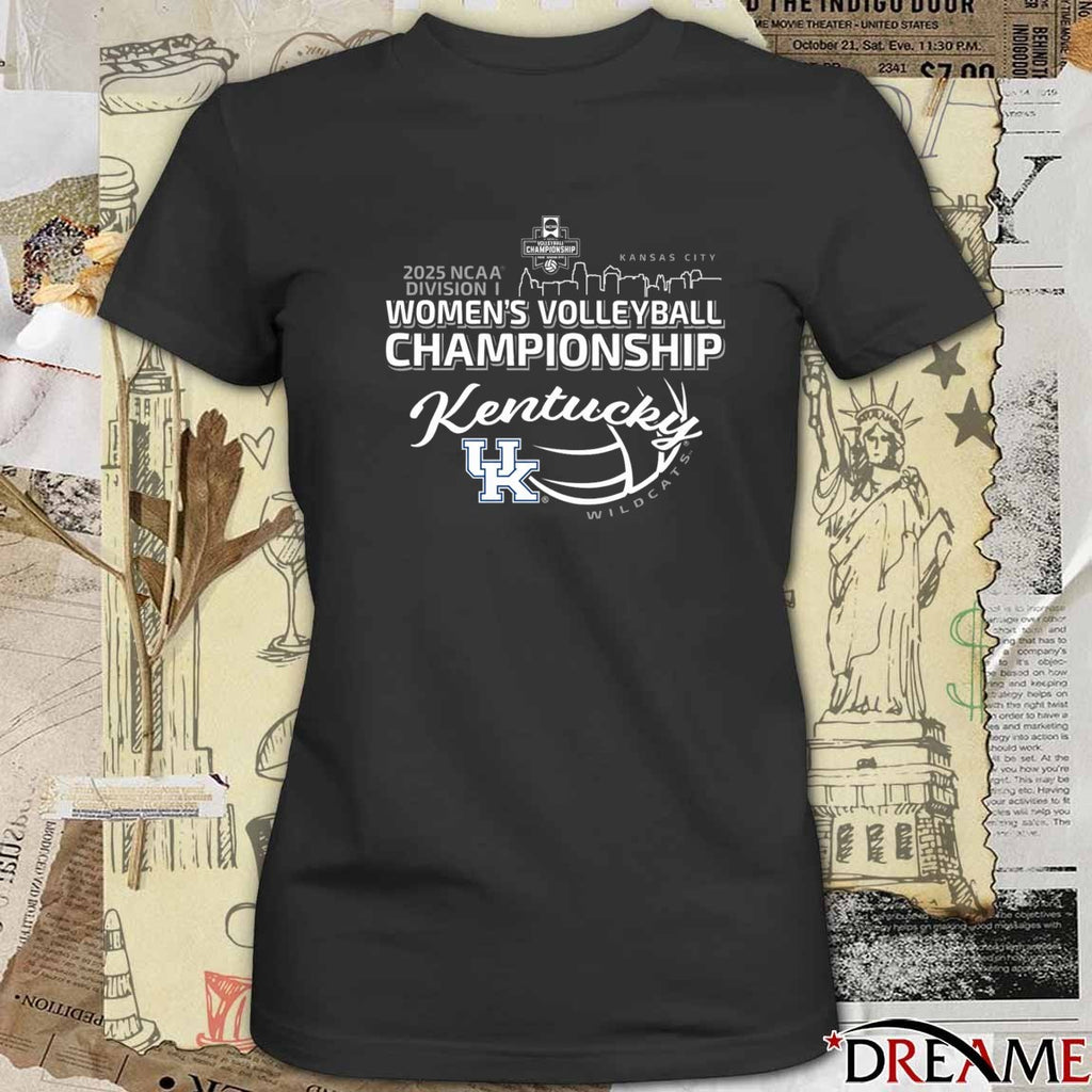 2025 NCAA Division I Kansas City Kentucky Wildcats 2025 Women’s Volleyball Championships Bound t-shirt