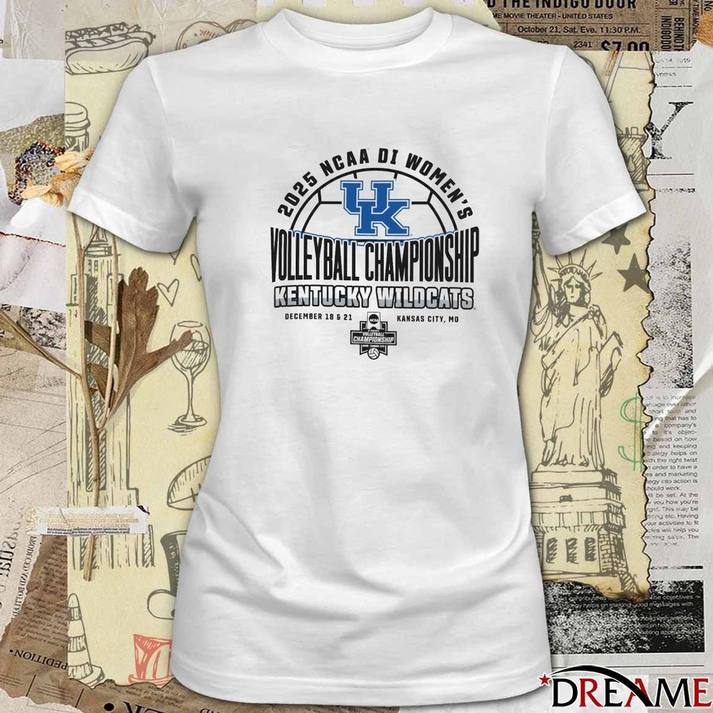 2025 NCAA Division I Kentucky Wildcats 2025 Women’s Volleyball Championships December 18 21 Kansas City MO t-shirt