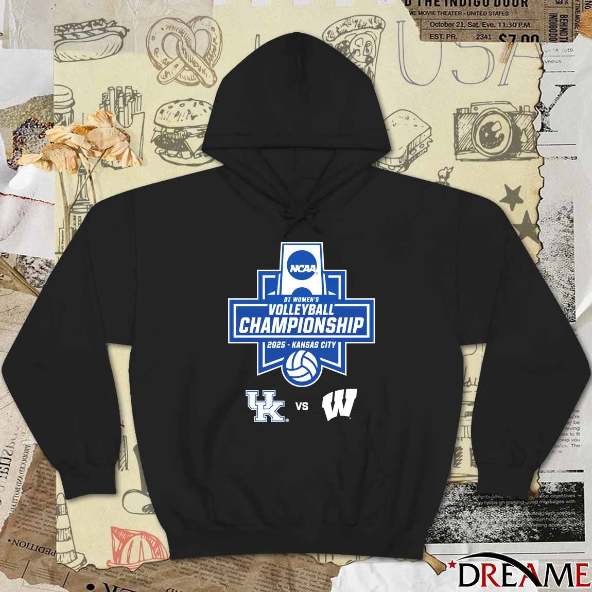 2025 NCAA Division I Women’s Volleyball Championship in Kansas City Kentucky Wildcats vs Wisconsin Badgers t-shirt