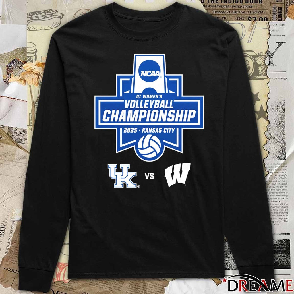 2025 NCAA Division I Women’s Volleyball Championship in Kansas City Kentucky Wildcats vs Wisconsin Badgers t-shirt
