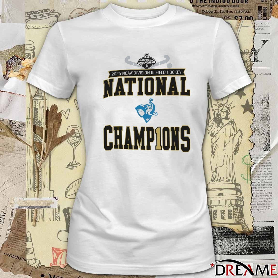 2025 NCAA Division III Field Hockey National Championship Champion Tufts Jumbos t-shirt