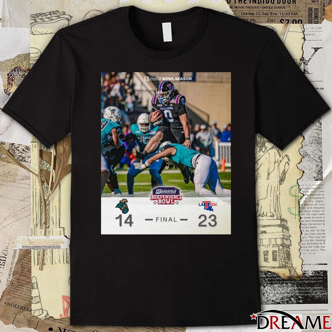 2025 Radiance Technologies Independence Bowl Louisiana Tech Bulldogs Vs Coastal Carolina Chanticleers Final Score 23 – 14 Poster t-shirt