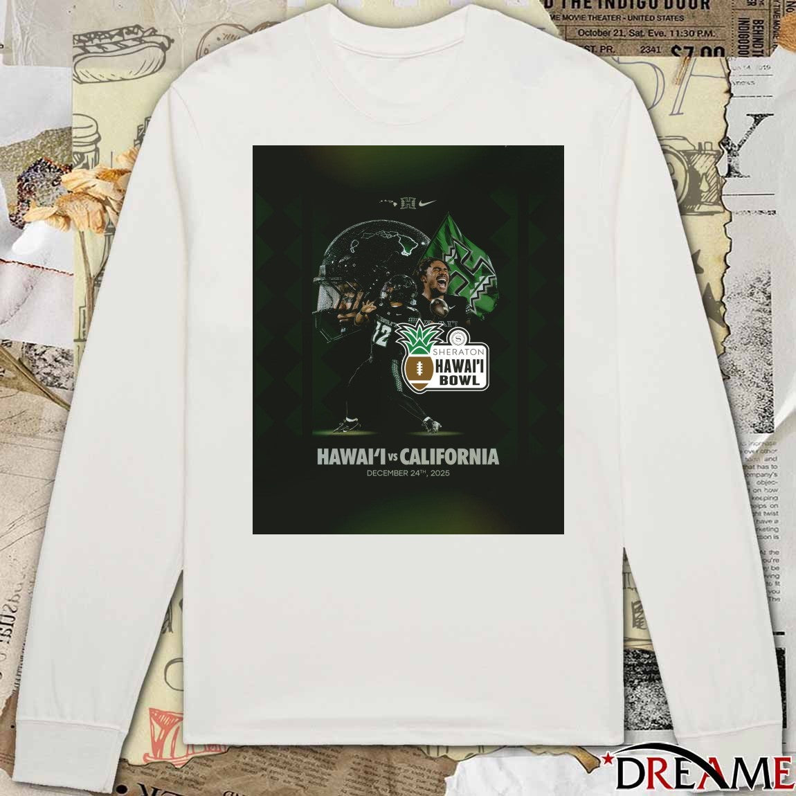 2025 Sheraton Hawai’i Bowl Hawai’i Rainbow Warriors Vs California Golden Bears December 24, 2025 Poster t-shirt