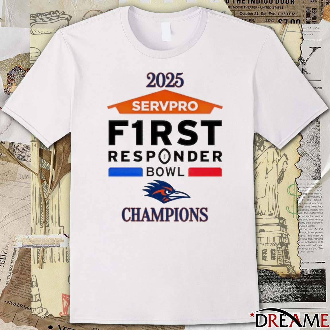 2025 UTSA Roadrunners Servpro First Responder Bowl Champions t-shirt