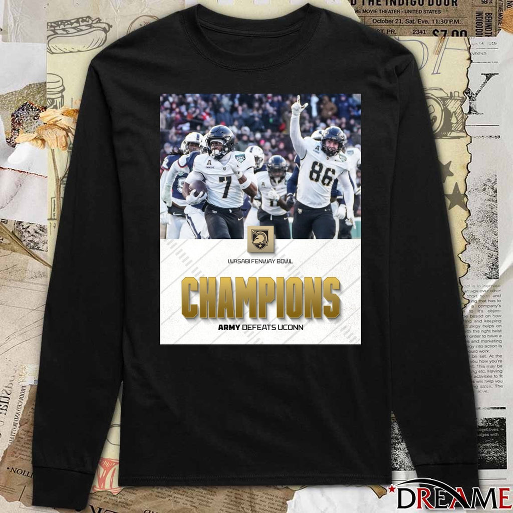 2025 Wasabi Fenway Bowl Champions Army Black Knights defeated UConn Huskies Poster t-shirt