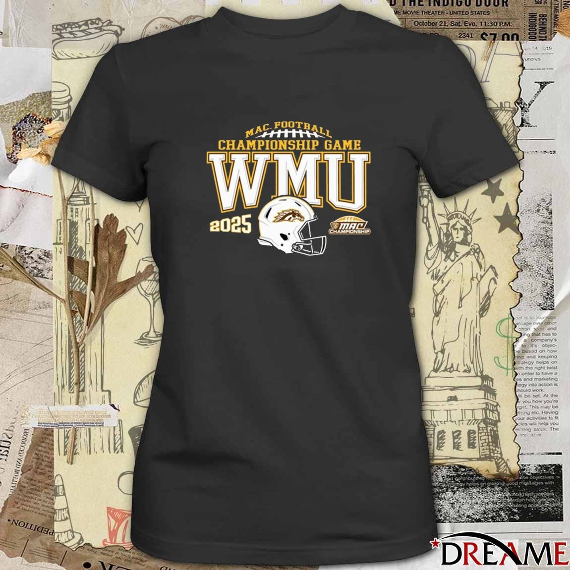 2025 Western Michigan Broncos Brown MAC Football Championship Game Bound t-shirt
