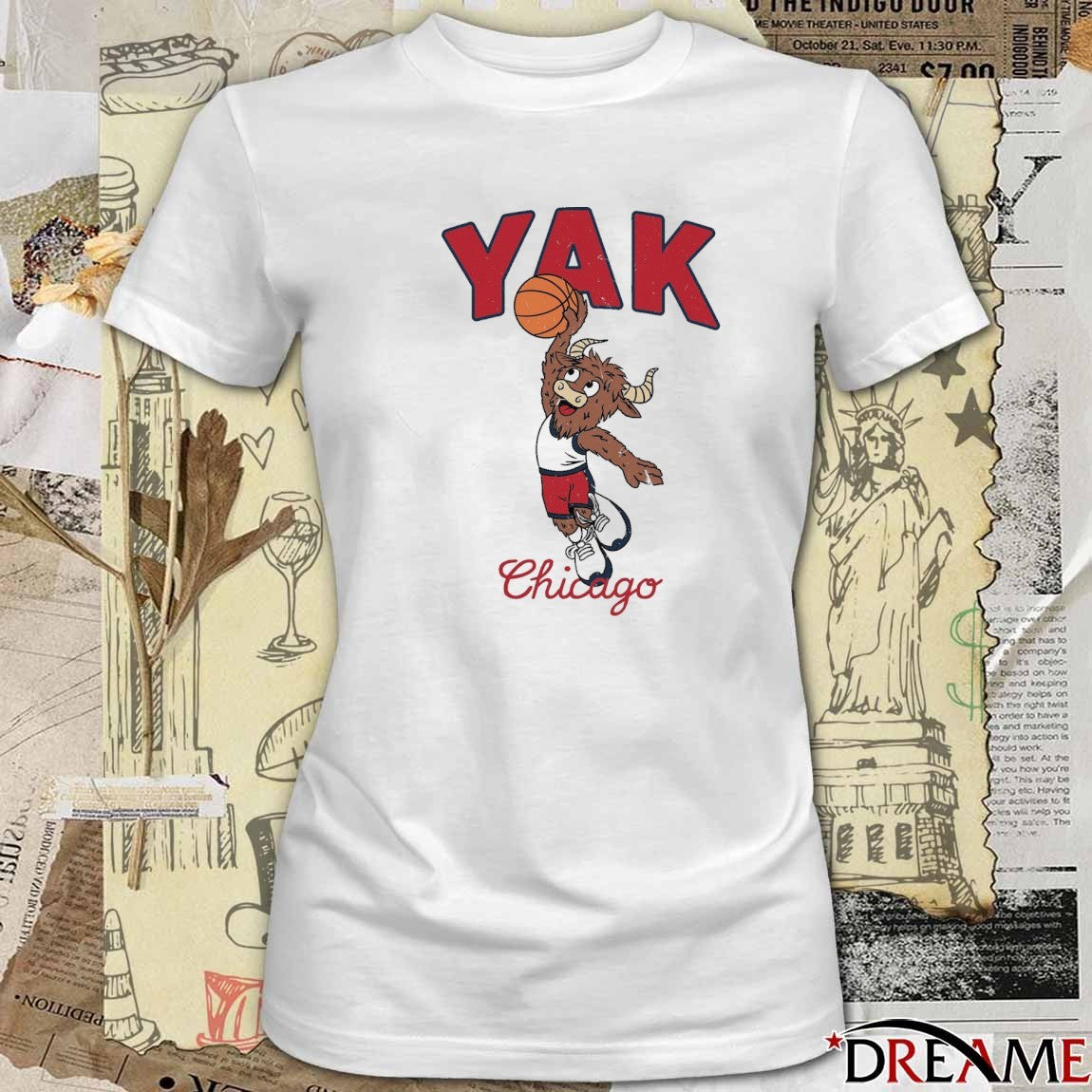 2025 Yak Basketball Chicago Bulls Mascot t-shirt