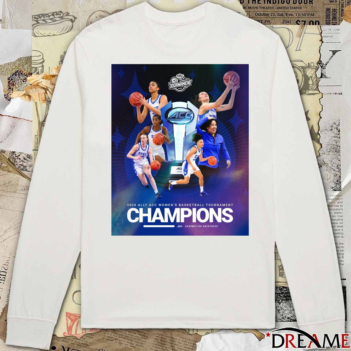 2026 Ally ACC Women’s Basketball Tournament Duke University Champions Poster t-shirt