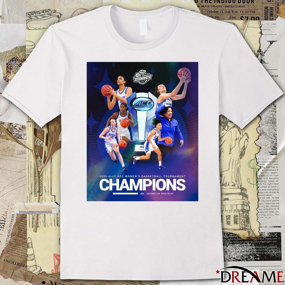 2026 Ally ACC Women’s Basketball Tournament Duke University Champions Poster t-shirt