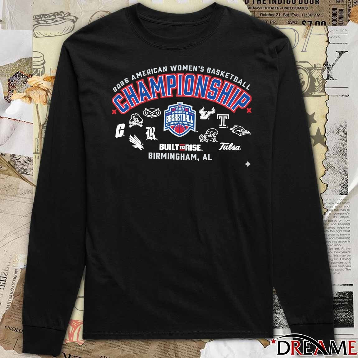 2026 American Women’s Basketball Championship Built To Rise Birmingham, AL t-shirt